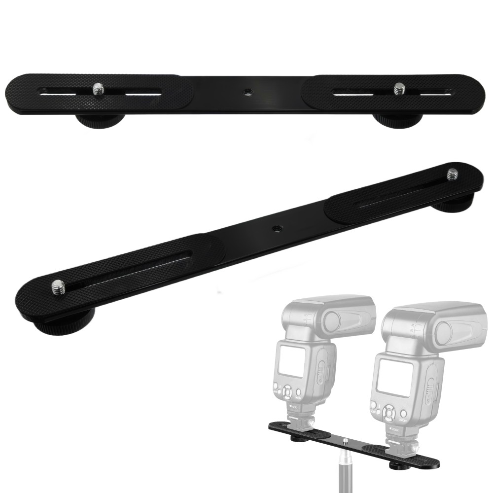 Hot Shoe Adapter - Dual Flash Bracket 1/4'' Screw Hot