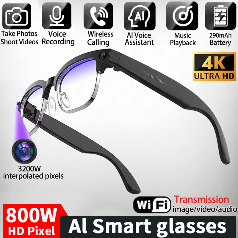 Photography With Ai - 4K Smart AI Glasses 8MP Camera