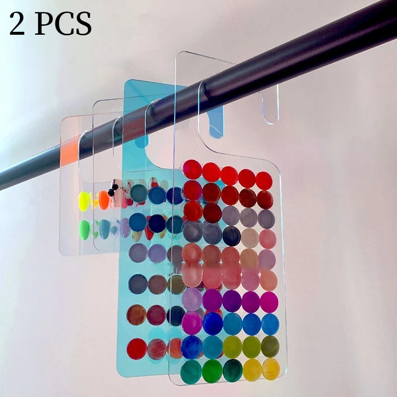 Color Checker Card - 2pcs Transparent Nail Art Display Board