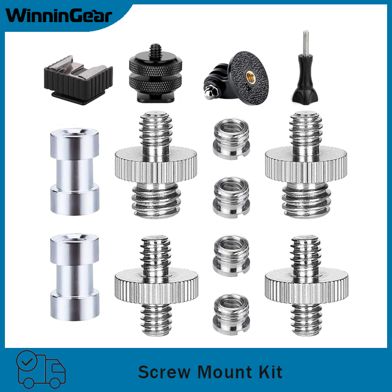 Hot Shoe Adapter - 10/14pcs Camera Screw Adapter Set 1/4