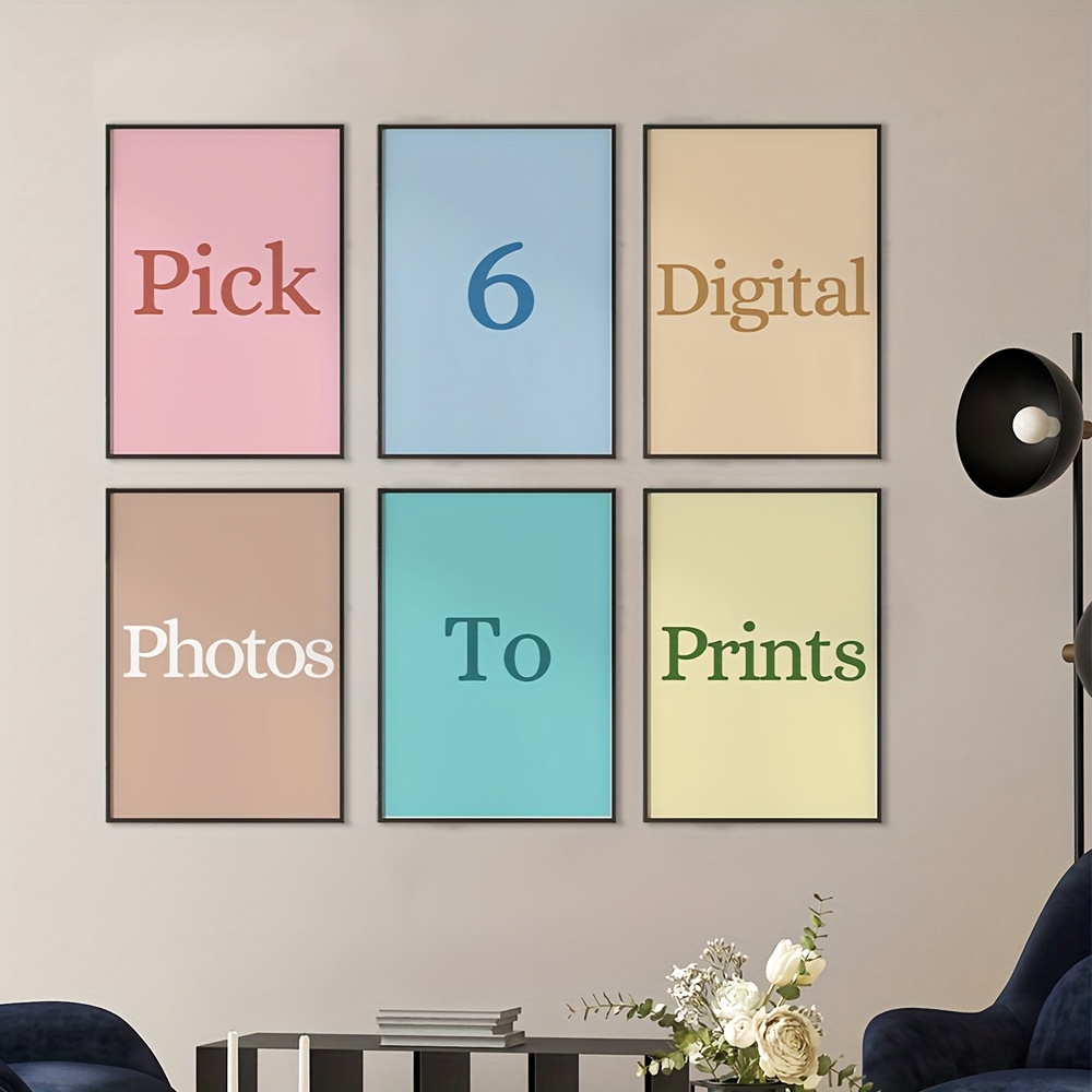 Photograph Lyrics - 6pcs/set Personalized Custom Canvas Printing Photo