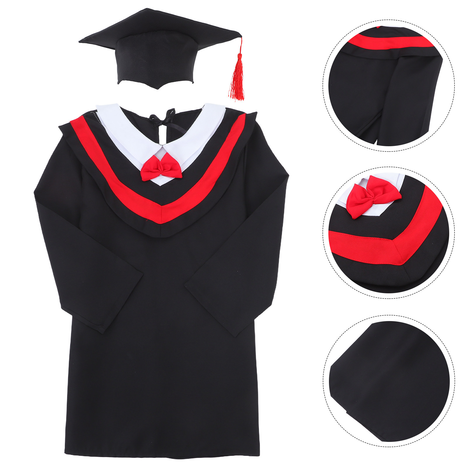 Photography Graduation - 1pc Kids Graduation Gown Set 150Cm