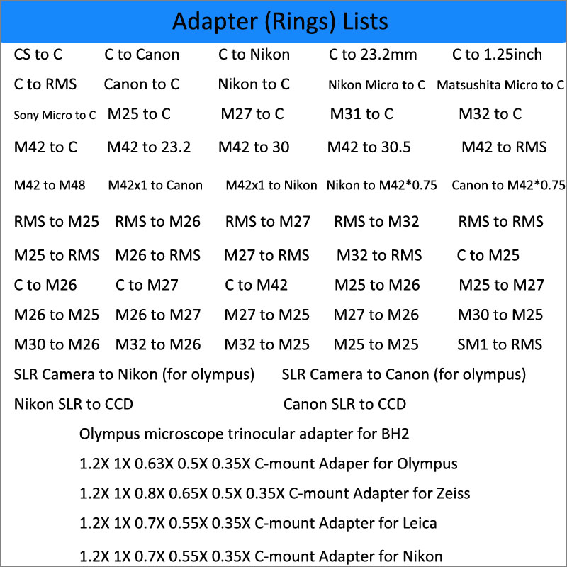 RMS to C Mount Microscope Came - Lens Adapter Ring 评论和价格