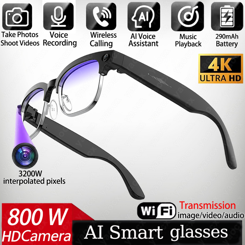 4K Smart AI Glasses 8MP Camera - Photography With Ai 评论和价格
