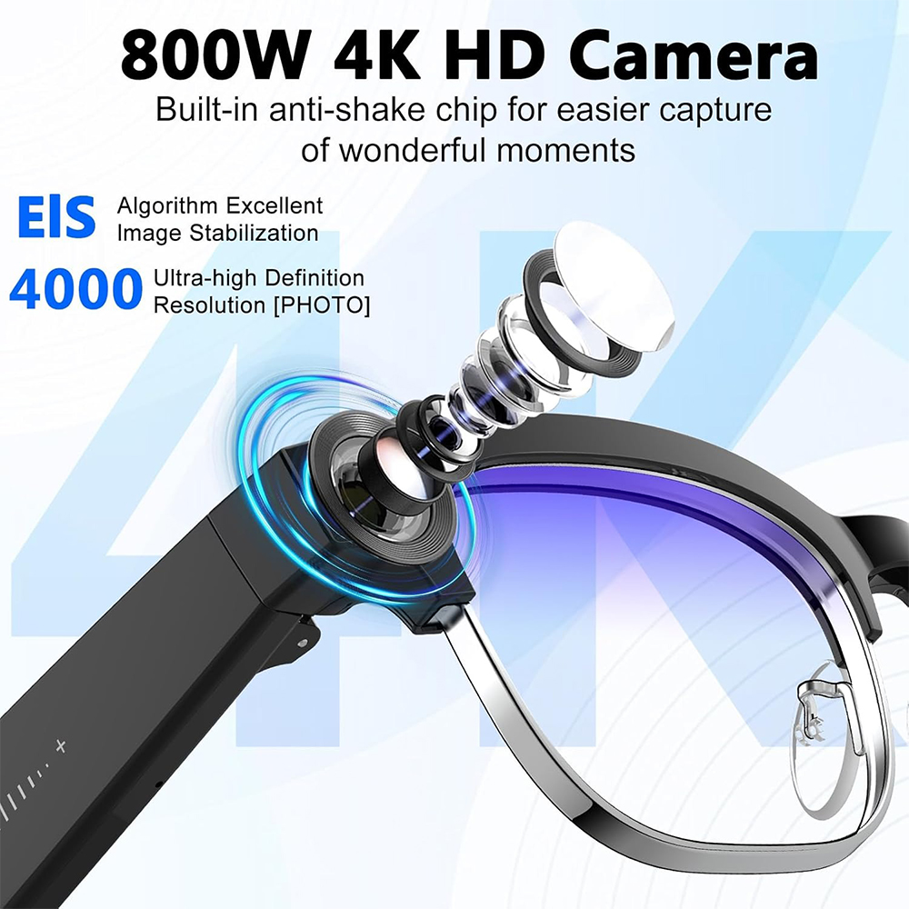4K Smart AI Glasses 8MP Camera - Photography With Ai 评论和价格
