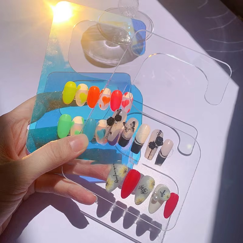2pcs Transparent Nail Art Disp - Color Checker Card 评论和价格