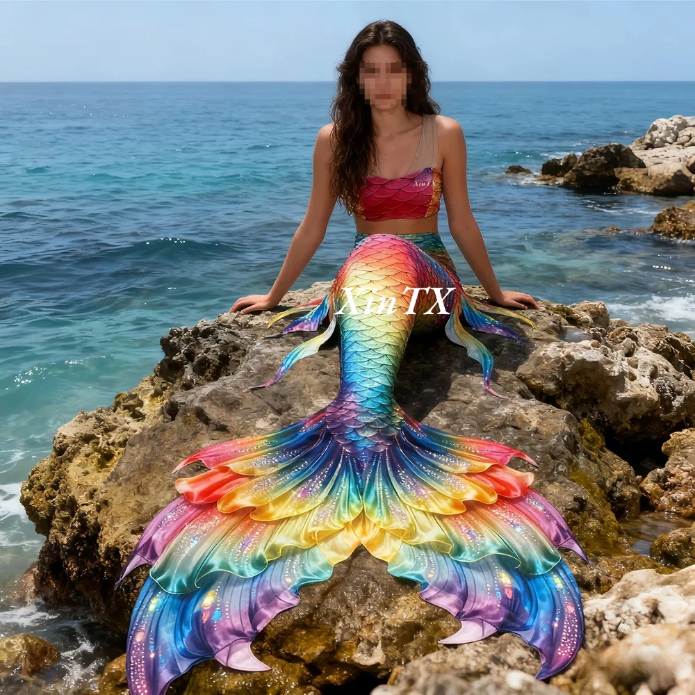 Mermaid tail rainbow-colored l - Photography Hd 评论和价格