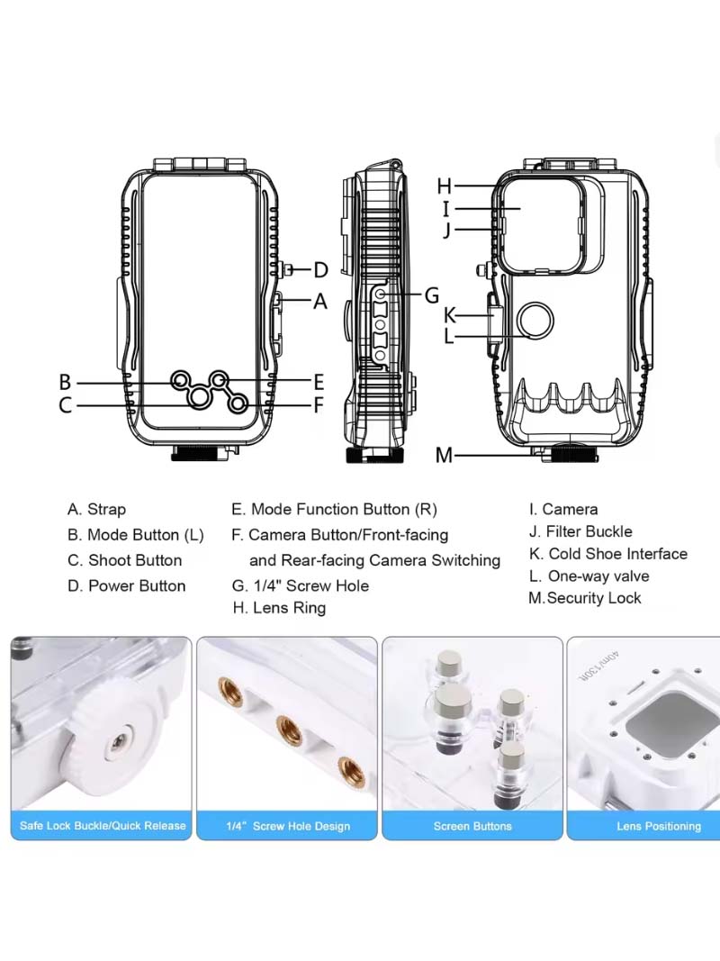40M Waterproof Case for iPhone - Photography With Iphone 15 评论和价格