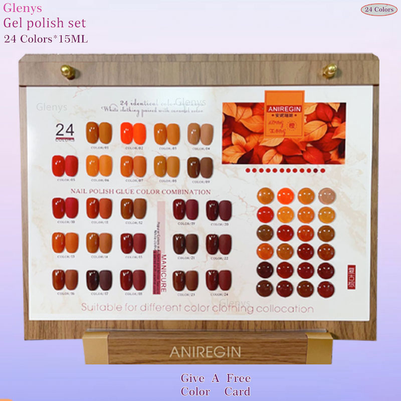 Vintage Brown 24 Color Nail Po - Color Checker Card 评论和价格