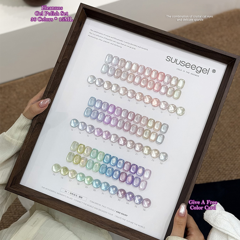 36 Colors Cat Eye Gel Polish S - Color Checker Card 评论和价格