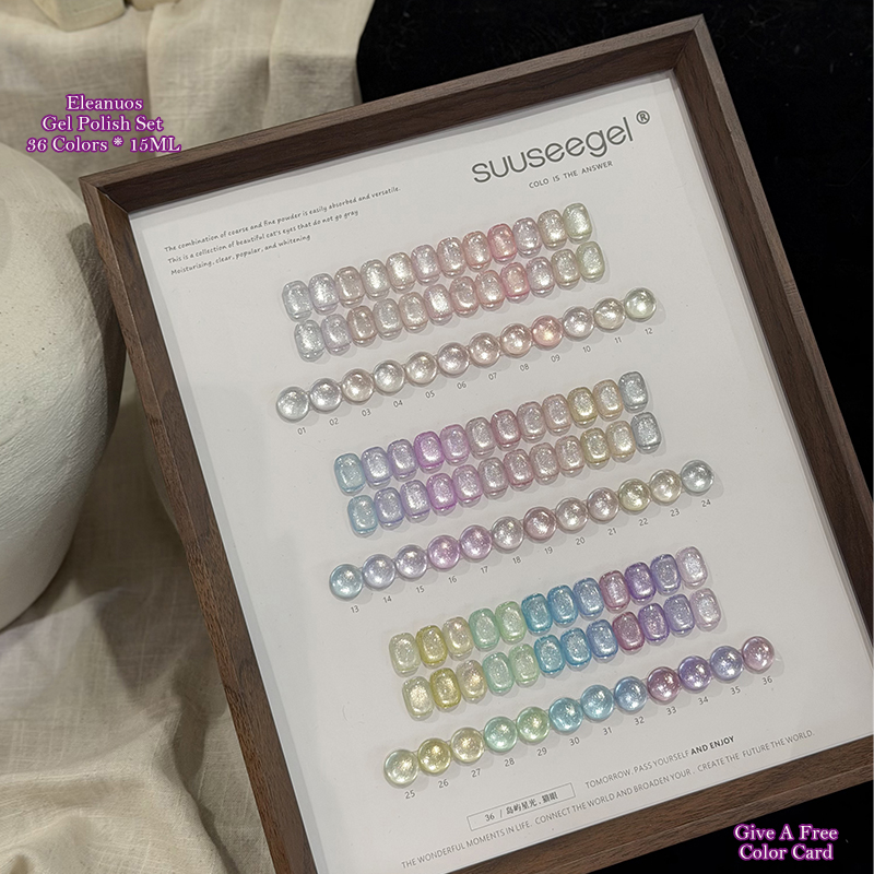 36 Colors Cat Eye Gel Polish S - Color Checker Card 评论和价格